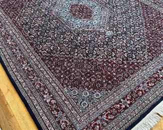 Wool Rug (navy, maroon, light blue)