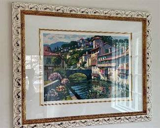 "Morning in St. Jean" Serigraph, Signed Howard Behrens 298/300