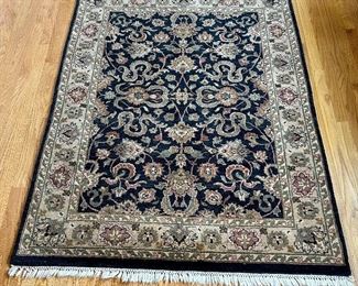 Wool Rug (navy center)