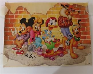 1987 Mickey Mouse and Friends Poster 