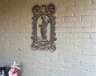 Old cast iron wall decoration