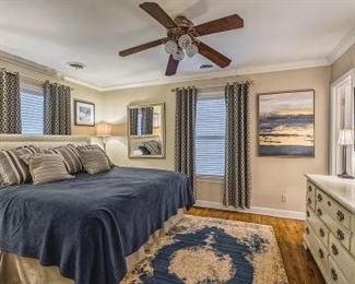 This king bed and mattress is so pretty