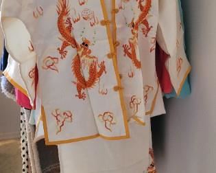 1940s Silk Chinese lounging pajamas