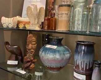 Pottery and Antique Glass