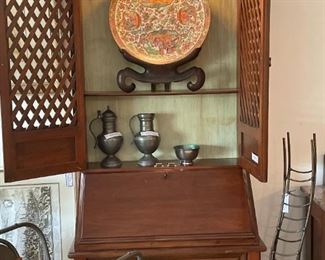 Ornate Space Saving Secretary Desk