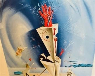 Dali Lithograph "Apparatus with Hand" Signed