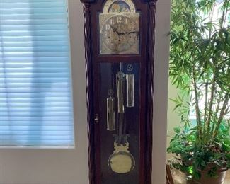 $350. Grandfather clock moon phase by Ridgeway. Excellent condition.
