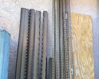 $50. Each 4 Shelf Unit.  RIVET RACKING WITH (8) 1/2" PLYWOOD 2' x 5' SHELVES 2 COMPLETE UNITS WITH 4- 8' STANDARDS  