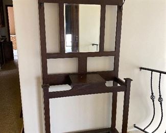 $95. Antique hall tree. Excellent condition.