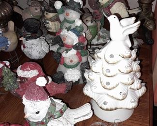 Assorted Christmas Bird Figurines
