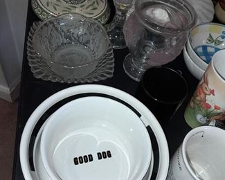 Assorted Dishware, China, Crystal, Kitchenware, Etc.