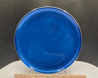 Olden Norway Blue Enamel Round Plate