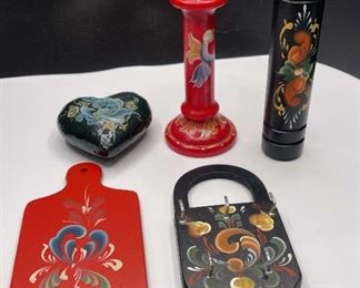Norwegian Hand Painted Items