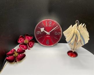 Scandinavian Enameled Accessories and Clock