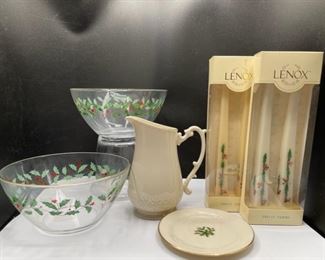 Lenox Oxford Holly Christmas Serveware