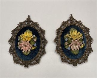 Italy Blue Floral Plaques