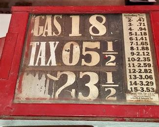 Texas Metal "Gas Prices" Sign