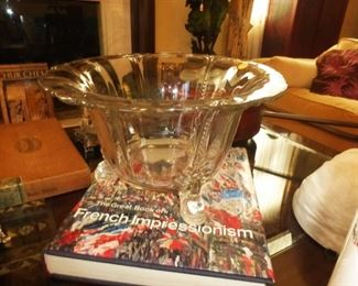 Huge Antique Footed Bowl