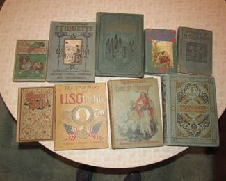 A sampling of some of the many antique books