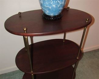 Walnut & brass table