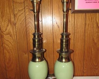 Tall brass MCM lamps