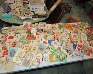 Hundreds of Vintage Xmas cards sold by the gallon Ziplock bags
