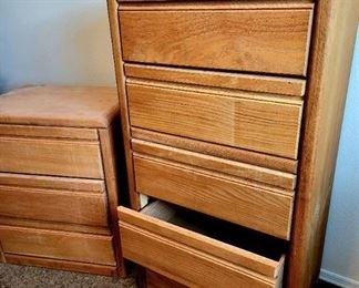 Oak Dresser and Night Stand