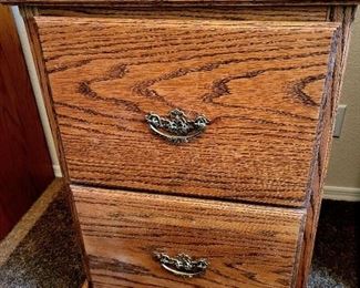 2-drawer Oak File Cabinet