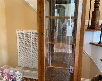 Bow front curved glass Curio cabinet