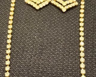 Rhinestone necklace and earring set