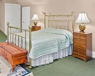 Brass queen bed