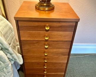 MCM side table w/ nine drawers (two available)