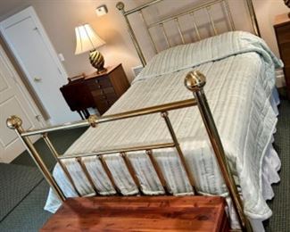 Brass queen bed