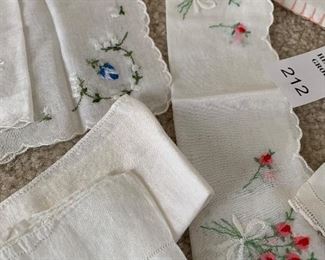 Vintage Embroidered Handkerchiefs