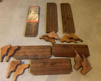 Pine Bracket Wall Shelves Ridges for plates