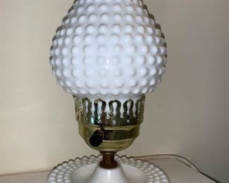 Hobnail Hurricane Lamp
