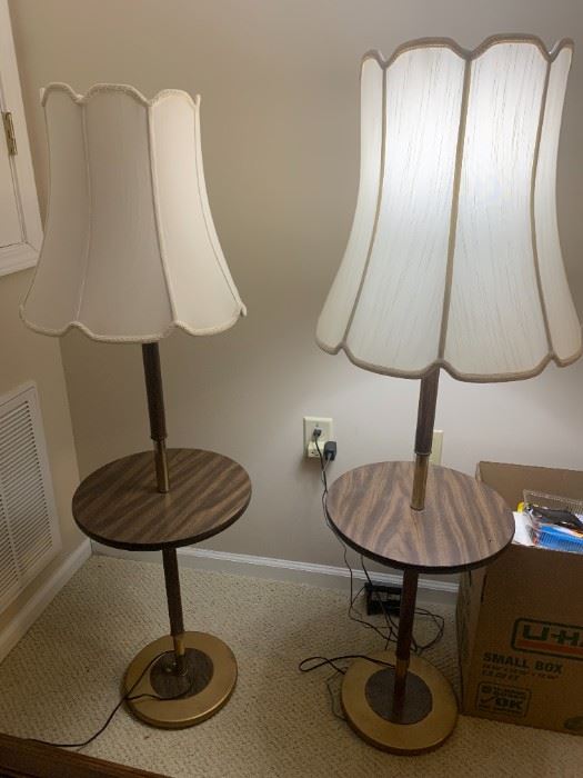 MCM Lamp Table Brass Laminate