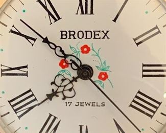 Vintage Brodex 17 Jewel Pocket Watch Horses Equestrian Collectible