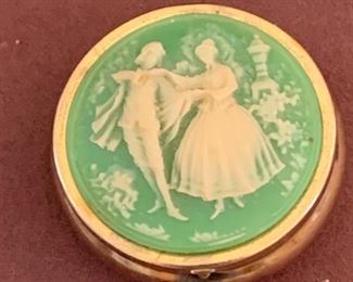 Vtg cameo pill box pillbox