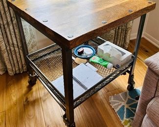 ‘Go Home’ Working Man’s Side Table/Cart $200