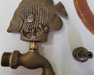 Brass fish water spout