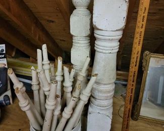 Newel posts, spindles