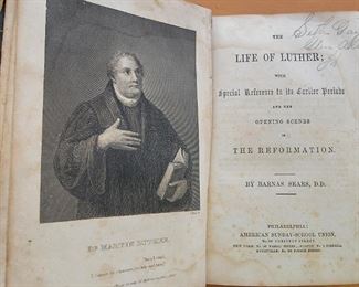 Life of Luther antique book