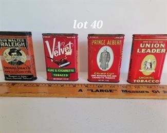 Vintage tobacco cans