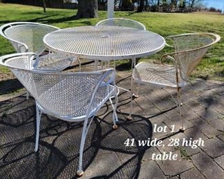 Vintage iron patio set