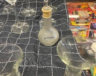 Glass bottle: bitters. 