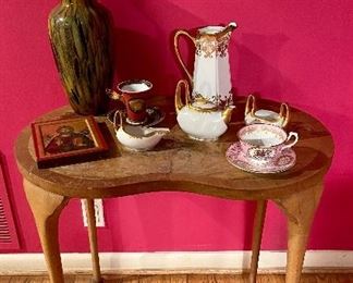 kidney shaped antique table