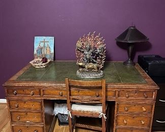 leather top antique desk