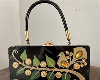 Smaller size Enid Collins Money Tree box style purse