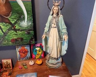 large madonna statue